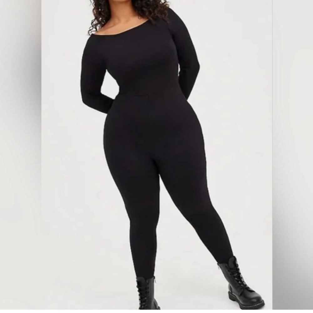 Torrid Black Off-Shoulder Jumpsuit
